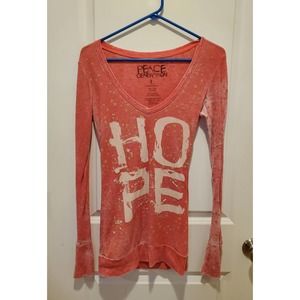 Peace Generation L/S Distressed Hope Tee